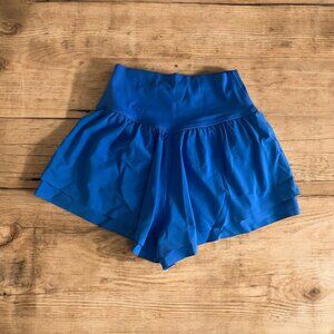 Offline by Aerie High-Rise Blue Flow Skort Shorts – Size Small